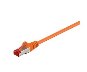 Goobay CAT 6 PK S/FTP LAN/cable de red, naranja, 3m