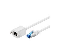Goobay Cat 6a S/FTP 0.5m - Cable de Red (0,5 m, Cat6a, S/FTP (S-STP), RJ-45, RJ-45, Blanco)