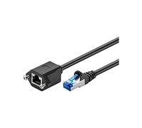 Goobay Cat 6a S/FTP 0.5m - Cable de Red (0,5 m, Cat6a, S/FTP (S-STP), RJ-45, RJ-45, Negro)
