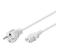 Goobay CEE 7/7 - C 13 - Cable (1,5 m, Macho/Hembra, CEE7/7, C13 acoplador, Blanco)