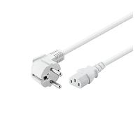 Goobay CEE 7/7 - C 13 - Cable (2,5 m, Macho/Hembra, CEE7/7, C13 acoplador, Blanco)