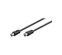 Goobay Coaxial cable, 10m - Cable coaxial (10m, coaxial, Coaxial, 10 m, Macho/Hembra, Negro)