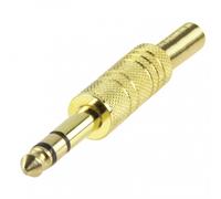 Goobay Conector Audio Estéreo Jack 6.35mm Macho Dorado