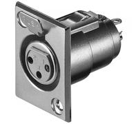 Goobay Conector Chasis Micrófono XLR 3pin Hembra Gris