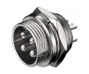 Goobay Conector Chasis para Micrófono 4pin Macho Gris