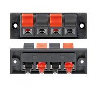 Goobay Conjunto de 4 Bornes para Altavoz Rectangular Negro