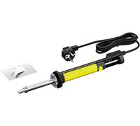 goobay Desoldador eléctrico 40 W con bomba integrada 2 en 1, aspirador de estaño con punta metálica intercambiable, incluye soporte y aguja de limpieza, cable 1,35 m tipo E/F