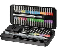 goobay Destornillador eléctrico a batería 58 en 1 con 50 puntas de precisión, funda de aluminio magnética, 4 luces LED de trabajo, carga USB-C, ideal para electrónica, mecánica precisión y bricolaje