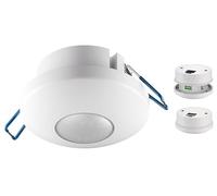 goobay Detector de Movimiento 2 en 1 para Techo 360°, empotrable y Superficie, 8 m Alcance, Sensor PIR, Ajustable 3-2000 LX, Temporizador 10 s-15 min, Apto LED, Interior IP20, Blanco - 79602