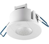 goobay Detector de Movimiento empotrable de Techo 360° Interior, 8 m Alcance, Sensor PIR, Ajustable 3-2000 LX, Temporizador 10 s-15 min, Apto LED hasta 600 W, diseño Compacto Blanco - 79598