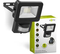 goobay detector de movimiento - Foco LED W - Luz blanca neutra 4000 K - 850 lúmenes - Ángulo de haz de 100 Grado de protección IP65 - Negro, 10 Watt