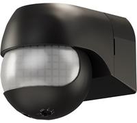 goobay Detector de Movimiento infrarrojo para Exterior e Interior IP44, inclinable y Giratorio, Detector de Movimiento PIR 180° 12m montado en Superficie para LED de hasta 400 W, Negro - 79592