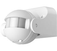 goobay Detector de Movimiento infrarrojo para Exterior e Interior IP44, Sensor de Movimiento PIR reclinable 180°, Alcance de 12 m, Montaje en Pared, Blanco - 79589