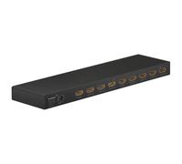 goobay Divisor HDMI 1 a 8/ Compatible con resoluciones de hasta 4 K a 60 Hz, 1 señal de Entrada HDMI a hasta 8 Salidas como TV, Monitor, proyector, PS5 y Xbox/Negro - 58484