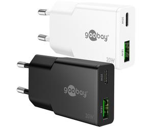 Goobay dual universal blanco corriente alterna carga rápida interior