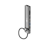 goobay Estación de Acoplamiento USB-C Slim Hub 8 en 1 con USB-C, 5 Gbit/s, HDMI 4K 30 Hz, RJ45-100 Mbit/s, 2X USB-A, Lector de Tarjetas SD y MicroSD, para MacBook Pro M4, portátiles, tabletas, 79148