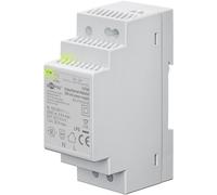 goobay Fuente de alimentación DIN 24V DC 1,5A, transformador de 230V a 24V con voltaje ajustable, protección múltiple, indicador LED, montaje en carril DIN, 74765
