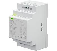 goobay Fuente de alimentación DIN 24V DC 2,5A, transformador de 230V a 24V con voltaje ajustable, protección múltiple, indicador LED, montaje en carril DIN, 74767