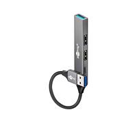 goobay Hub Slim de 4 Puertos, Adaptador multipuerto 3.2 Tipo A a 3X Tipo A y 1x Tipo C, 5 Gbit/s, 74458