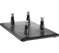 goobay Juego de 4 soportes magnéticos de placa de metal, diámetro de 15 x 47 mm, para placas de hasta 4 mm, soldadura, incluye encimera antideslizante (210 x 135 mm), ajustable, para PCB pequeños