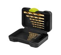 goobay Juego de brocas HSS para metal 15 piezas con recubrimiento de titanio, Ø 1,5-10 mm, punta centradora y caja resistente con marcaje por tamaño, 77850