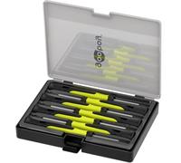 goobay Juego de destornilladores de precisión 7 piezas con puntas magnéticas, tapa giratoria y mango ergonómico, ideal para electrónica, relojería y bricolaje, 77837