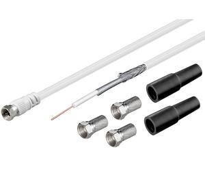 Goobay kks set 100 - 30m cable coaxial tipo f blanco
