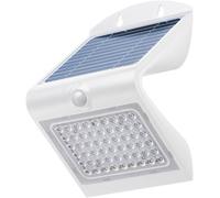 goobay - Lámpara de pared solar LED con sensor de movimiento, 4 W, IP65, blanco neutro 4000K, con batería recargable, sensor PIR, 2 modos de iluminación 500 lm, blanco 77441