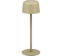 goobay Lámpara LED de mesa inalámbrica recargable, 25 cm, beige, táctil, 150 lm, luz cálida 3000 K, batería integrada, USB-C, para mesilla, escritorio y exterior, 77678