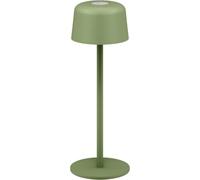 goobay Lámpara LED de mesa inalámbrica recargable, 25 cm, verde, táctil, 150 lm, luz cálida 3000 K, batería integrada, USB-C, para mesilla, escritorio y exterior, 77677
