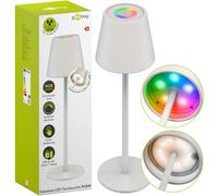 Goobay Lámpara LED de mesa 73928 inalámbrica recargable táctil RGB 150 lm 3000K blanco cálido USB-C