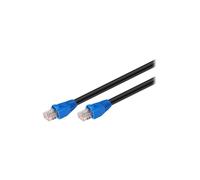 goobay - Latiguillo - RJ-45 (M) a RJ-45 (M) - 75 m - UTP - CAT 6 - redondo, sólido - negro