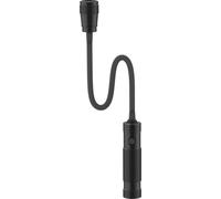 goobay Linterna LED de Trabajo con Cuello de Cisne Flexible, 230 LM, luz Ajustable, Base magnética, Resistente al Agua, Funciona con Pilas AAA, 58390