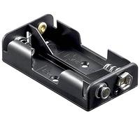 GOOBAY - Lote de 3 soportes para pilas (2 x AA), conector 9 V
