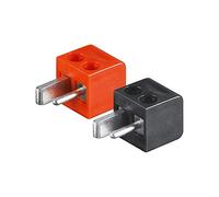 Goobay LST 02 B/R Negro, Rojo - Adaptador para cable (Macho/Hembra, Negro, Rojo)