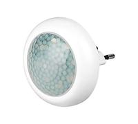 Goobay Luz nocturna LED 96501 con sensor de movimiento, enchufe interior, sensor PIR de 120°, alcance de 5 m, enchufe de luz de movimiento, blanco, 1 unidad