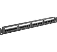 Logilink Patch Panel 24-Port Cat6 Rj45 48,3 Cm (19 Pulgadas) Negro Sin Blindaje