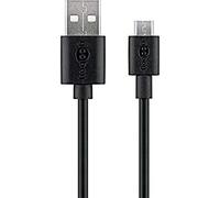 Goobay Micro USB de Carga y Cable de sincronización; Micro USB de Carga y Cable de sincronización, Negro - para Dispositivos Android, Negro