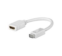 Goobay Mini DVI M - HDMI F, SB Blanco - Adaptador para Cable (SB, Mini DVI, HDMI, Macho/Hembra, Blanco)