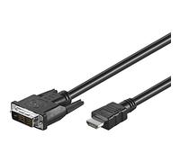 Goobay MMK 630-100 1.0m (HDMI-DVI) 1 m DVI-D Negro - Adaptadores de cable de vídeo (1 m, HDMI, DVI-D, Negro, Macho/Macho)