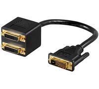 Goobay Adaptador DVI AD DVI 260, DVI-D macho a 2x DVI-D hembra, Negro