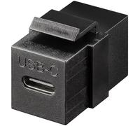 goobay Módulo Keystone USB-C hembra - USB-C hembra, USB 3.2 Gen 2 (10 Gbps), color negro