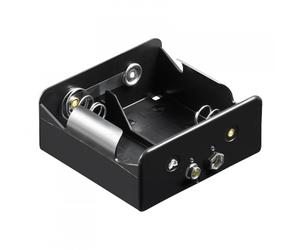 Goobay Portapilas para 2 Pilas FR20/HR20/LR20 Negro