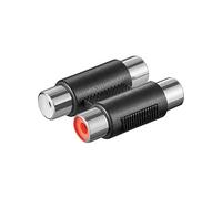 Goobay RCA Audio Adaptor 2X RCA Negro - Adaptador para Cable (2X RCA, 2X RCA, Hembra/Hembra, Negro)