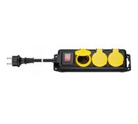 Goobay Regleta 3 Tomas 3m Negro/Amarillo