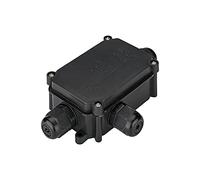 Goobay - Resistente al Agua IP 66 - Caja Protectora para Lustre Terminal Cable Conector Caja de derivación, 1 Pieza, Negro, 56660
