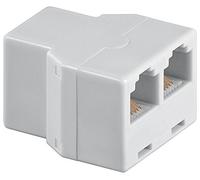Goobay RJ-12 Adapter RJ-12 FM 2X RJ-12 FM Blanco - Adaptador para Cable (RJ-12 FM, 2X RJ-12 FM, Hembra/Hembra, Blanco)