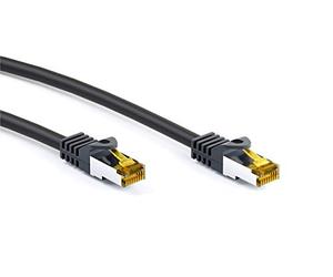 Goobay RJ-45 CAT7 30m - Cable de red (30 m, Cat7, S/FTP (S-STP), RJ-45, RJ-45, Negro)