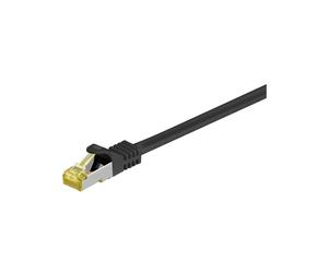 goobay RJ45 Snagless Network Connection Cable Category 7 S/FTP 0.25 m black Gold