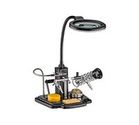 HALTER FP 45241 - Soporte para circuitos impresos, con lupa LED, cuello de cisne,